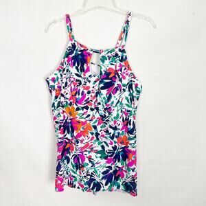 Island Escape Women's Floral Bikini Tank Top Size 20